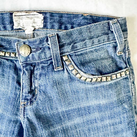 *Current Elliot* THE SKINNY BRASS STUD WASH JEANS* Sz 23 - Picture 6 of 9